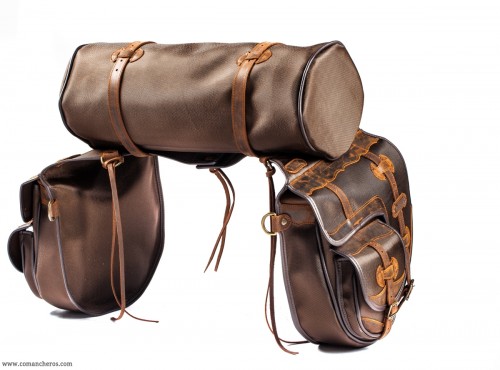 Pferde Satteltaschen mit Tasche und Rolle