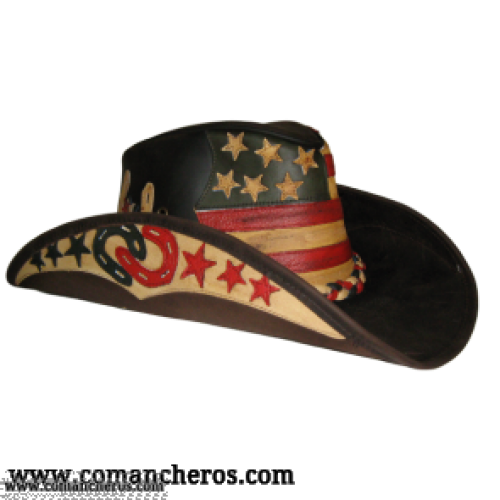 Hut mit amerikanischer Flagge