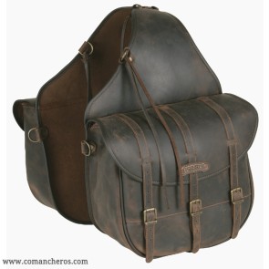 Hintersatteltaschen groß mit drei Riemen 