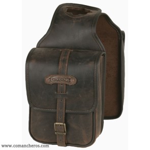 Hornsatteltasche Comancheros Leder doppel, Westernsattelpacktasche